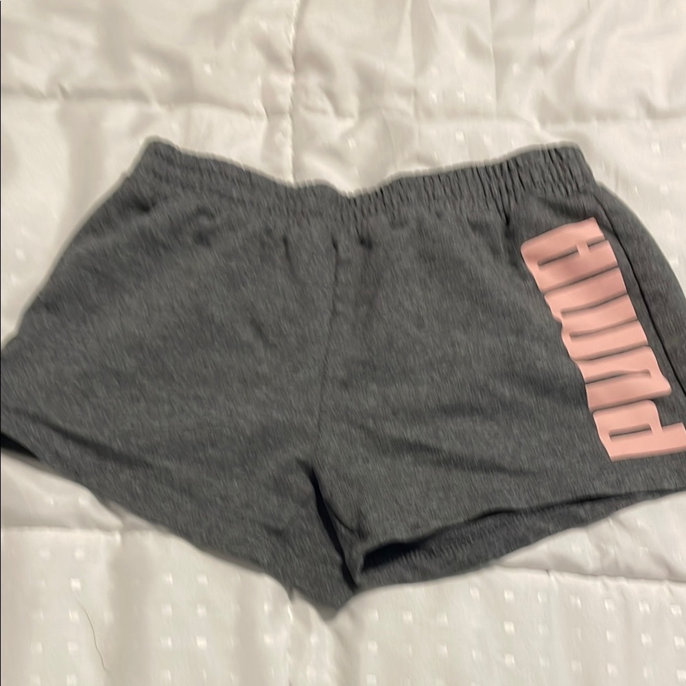 Puma Gray and Pink Relaxed Fit Shorts